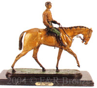 087 After the Race Bronze Statue by Pierre Jules Mene 
