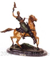 088 Mounted Falconeer Bronze Statue by Pierre Jules Mene