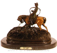 114 Hunt Scene Bronze Statue by Pierre Jules Mene