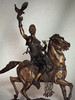  Mounted Falconeer Bronze Statue