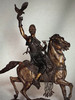  Mounted Falconeer Bronze Statue by Pierre 