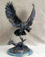 116 Owl Bronze Statue by Jules Moigniez