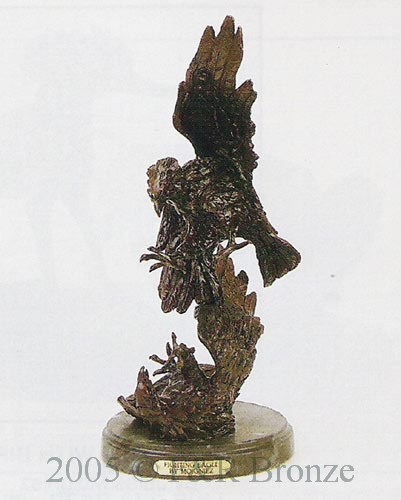 118 Fighting Eagle Bronze Statue by Jules Moigniez 
