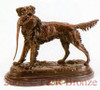 123 Setter With Bird Bronze Statue by Jules Moigniez