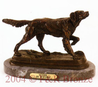 126 Long Hair Setter Bronze Statue by Jules Moigniez