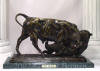 133 Bear and Bull  Bronze Statue by Isadore Jules Bonheur