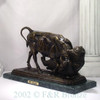 133 Bear and Bull  Bronze Statue by Isadore Jules Bonheur