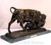 133 Bear and Bull  Bronze Statue by Isadore Jules Bonheur