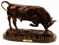 137 Bull Head Down Bronze Statue by Isidore Jules Bonheur