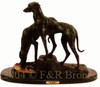 156 Double Greyhound Bronze Statue by Masson