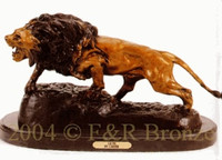 158 Lion Bronze Statue by Carter