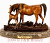 171 Female Horse with Colt Bronze Statue by Fratin 