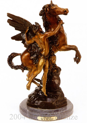 174 Pegasus Bronze Statue by E. Picault