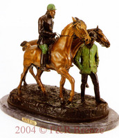 176 Before The Race Bronze Statue by De Vains