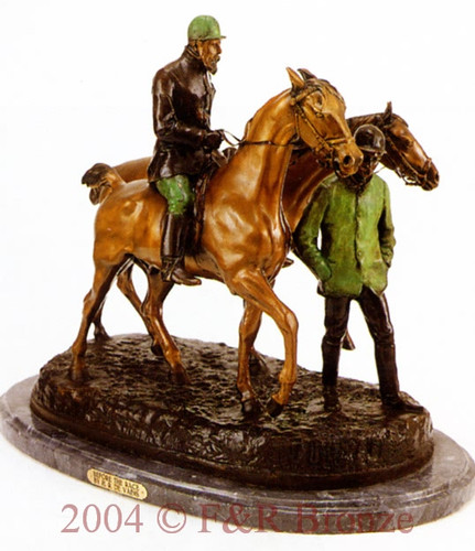 176 Before The Race Bronze Statue by De Vains