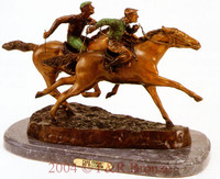 177 Fast Finish Bronze Statue by D. Coker