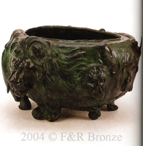 187 Animalier Bronze Vase by Pierre Jules Mene