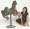 168M  Monumental Carousel Horse Bronze Sattue by Carmel