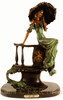 220 Lady With Umbrella Bronze Statue by Louis Justin Icart