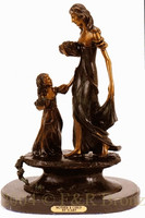 223 Mother And Child Bronze Statue by Louis Justin Icart