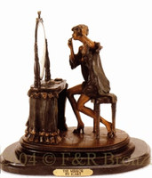   225 The Mirror (Looking Pretty) Bronze Statue by Louis Justin Icart	 	 
