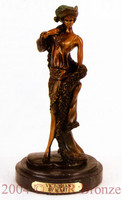 230 Victorian Girl Bronze Statue by Louis Justin Icart
