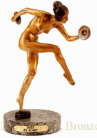 231 Duet (Cymbal Dancer) Bronze Statue by Louis Justin Icart 