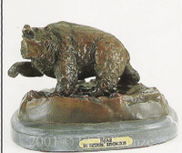 035 Bear Bronze Sculpture inspired by Frederic Remington 