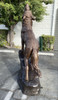 Life Size Heroic Howling Wolf Bronze Statue
