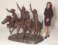 014 COMING THRU THE RYE BRONZE STATUE BY FREDERIC REMINGTON (HEROIC)