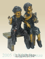 812 Boy and Girl With Teddy Bear by Paul Anderson