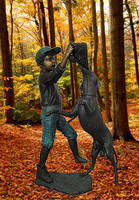 889 Boy Playing with Dog 