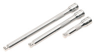 Sealey AK763 Wobble/Rigid Extension Bar Set 3pc 3/8"Sq Drive