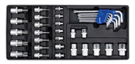 Sealey TBT08 Tool Tray with TRX-Star Key, Socket Bit & Socket Set 35pc