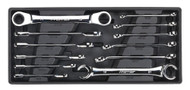 Sealey TBT13 Tool Tray with Flare Nut & Ratchet Ring Spanner Set 12pc
