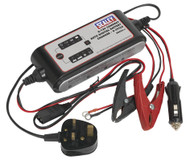 Sealey SMC03 Compact Auto Digital Battery Charger - 9-Cycle 6/12V