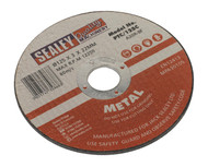 Sealey PTC/125C Cutting Disc åø125 x 3mm 22mm Bore