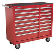 Sealey AP41169 Rollcab 16 Drawer with Ball Bearing Runners Heavy-Duty - Red