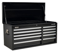 Sealey AP41110B Topchest 10 Drawer with Ball Bearing Runners Heavy-Duty - Black