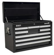 Sealey AP33089B Topchest 8 Drawer with Ball Bearing Runners - Black