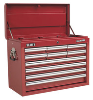Sealey AP33109 Topchest 10 Drawer with Ball Bearing Runners - Red