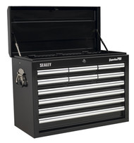 Sealey AP33109B Topchest 10 Drawer with Ball Bearing Runners - Black