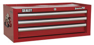 Sealey AP33339 Mid-Box 3 Drawer with Ball Bearing Runners - Red