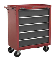 Sealey AP22505BB Rollcab 5 Drawer with Ball Bearing Runners - Red/Grey