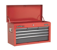 Sealey AP2201BB Topchest 6 Drawer with Ball Bearing Runners - Red/Grey