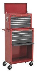 Sealey AP22513BB Topchest & Rollcab Combination 13 Drawer with Ball Bearing Runners - Red/Grey