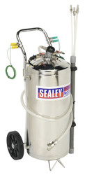 Sealey TP200S Air Operated Fuel Drainer 40ltr Stainless Steel