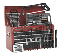 Sealey AP2201BBCOMBO Topchest 6 Drawer with Ball Bearing Runners - Red/Grey & 98pc Tool Kit