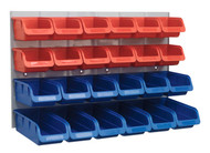 Sealey TPS132 Bin & Panel Combination 24 Bins - Red/Blue