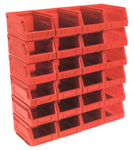 Sealey TPS224R Plastic Storage Bin 105 x 165 x 83mm - Red Pack of 24